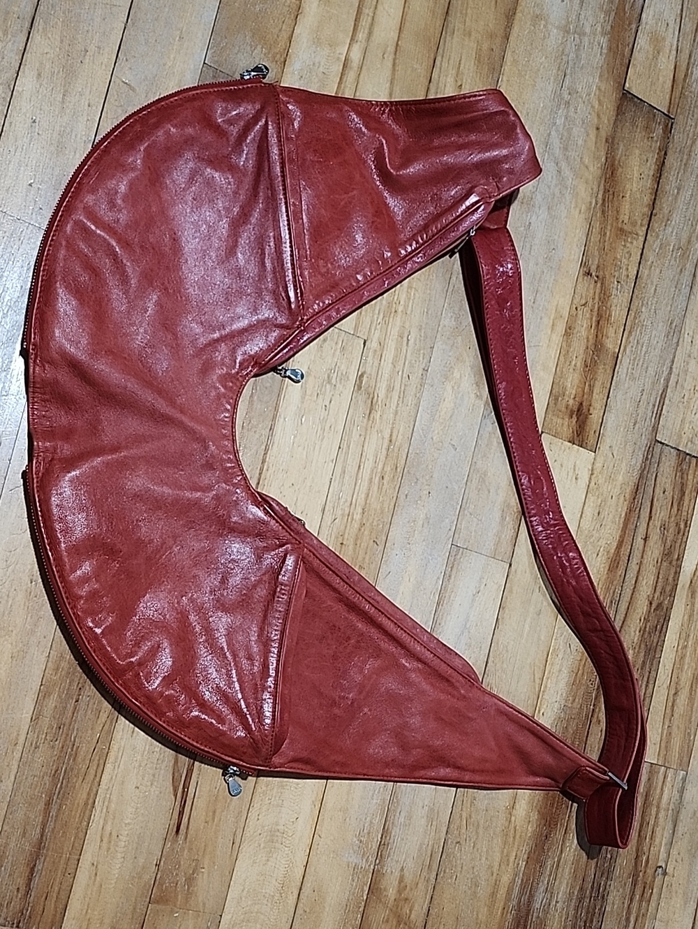 Genuine Leather Sash Bag - Red Extra Expandable (Original Run -Rare)